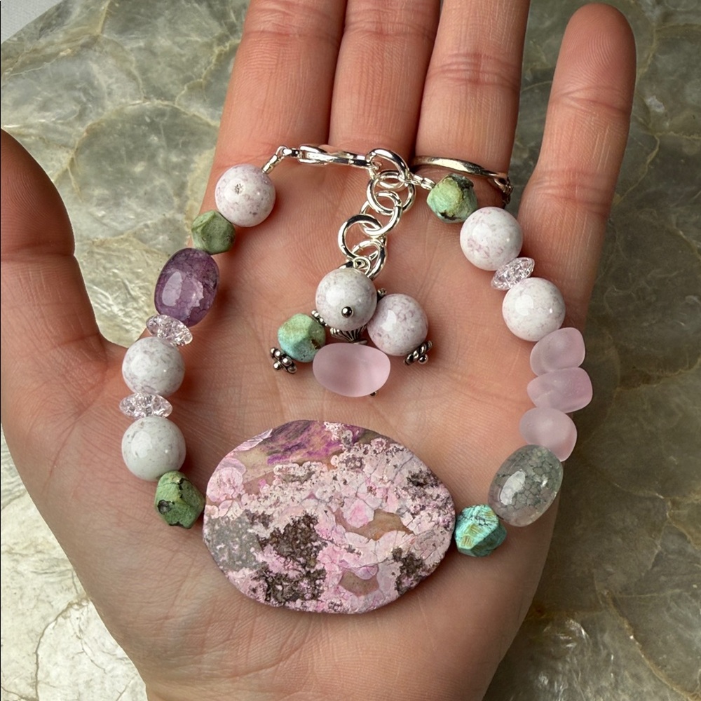 Rhodonite Beaded Bracelet
